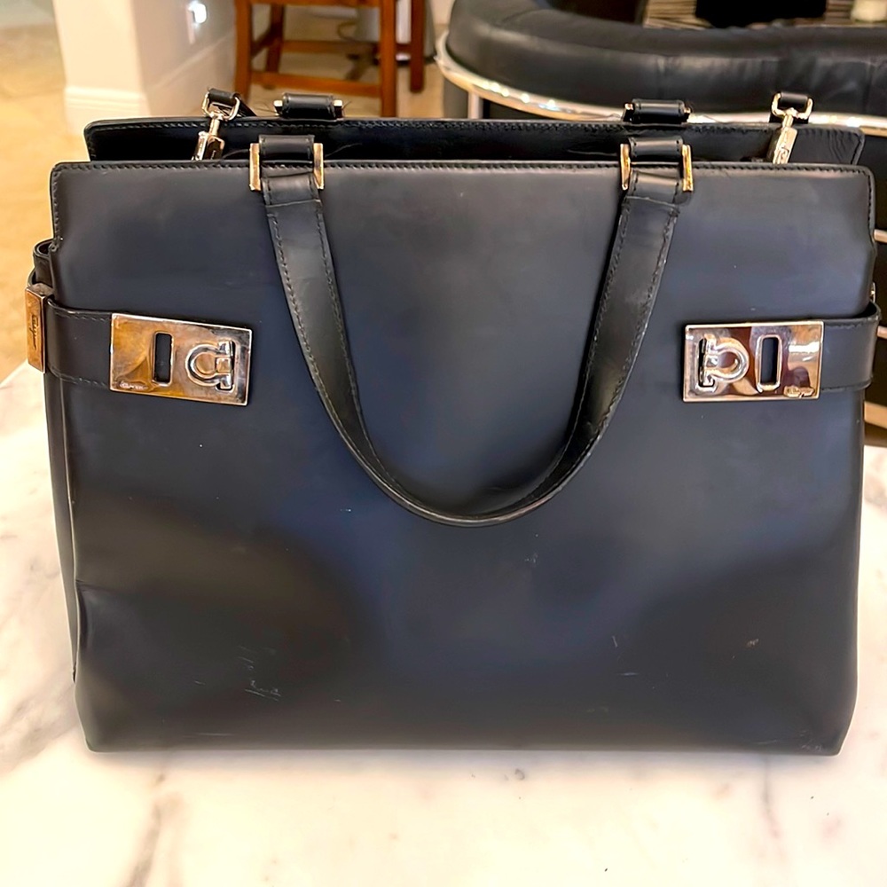 Authentic Ferragamo bag. Great condition. Detachable shoulder stray.